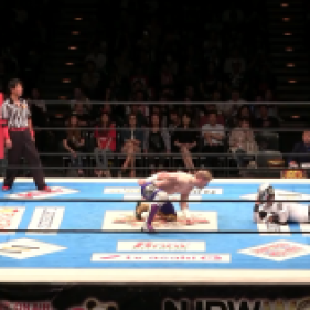 No intimidation from Will Ospreay (left) or BUSHI during the main event