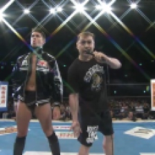 Zack Sabre Jr. (left) receives another glowing introduction from TAKA